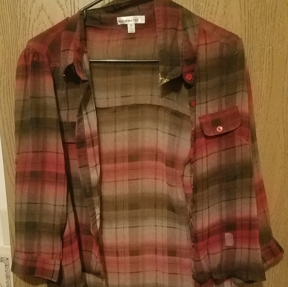 Brown and Red Sheer Flannel